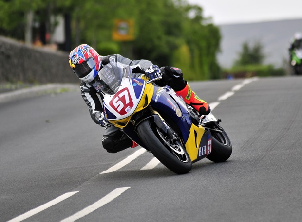 Dan Cooper in action at the 2011 Isle of Man TT